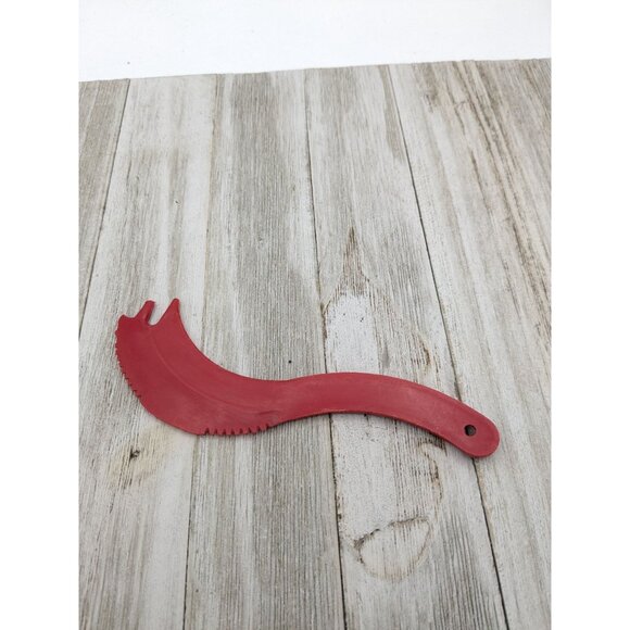 Vintage Tupperware Red Knife 6 1/2" Slicer Sli Saw All Purpose Lifter #46 - Picture 4 of 9